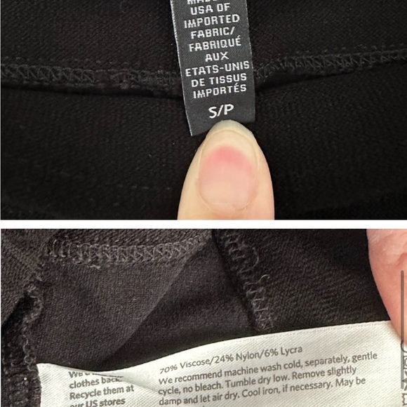 Eileen Fisher Black System Washable Crepe Straight Pants EETK | Small - Picture 3 of 3